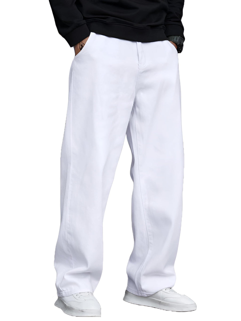 Ben Martin Men Jeans || Baggy Fit Jean's for Man || Loose Fit High Rise Denim || Stretchable Casual Wear Jean,s || Dance Rap Rapping Style Pant for Men || Denim Cotton Jeans (0)