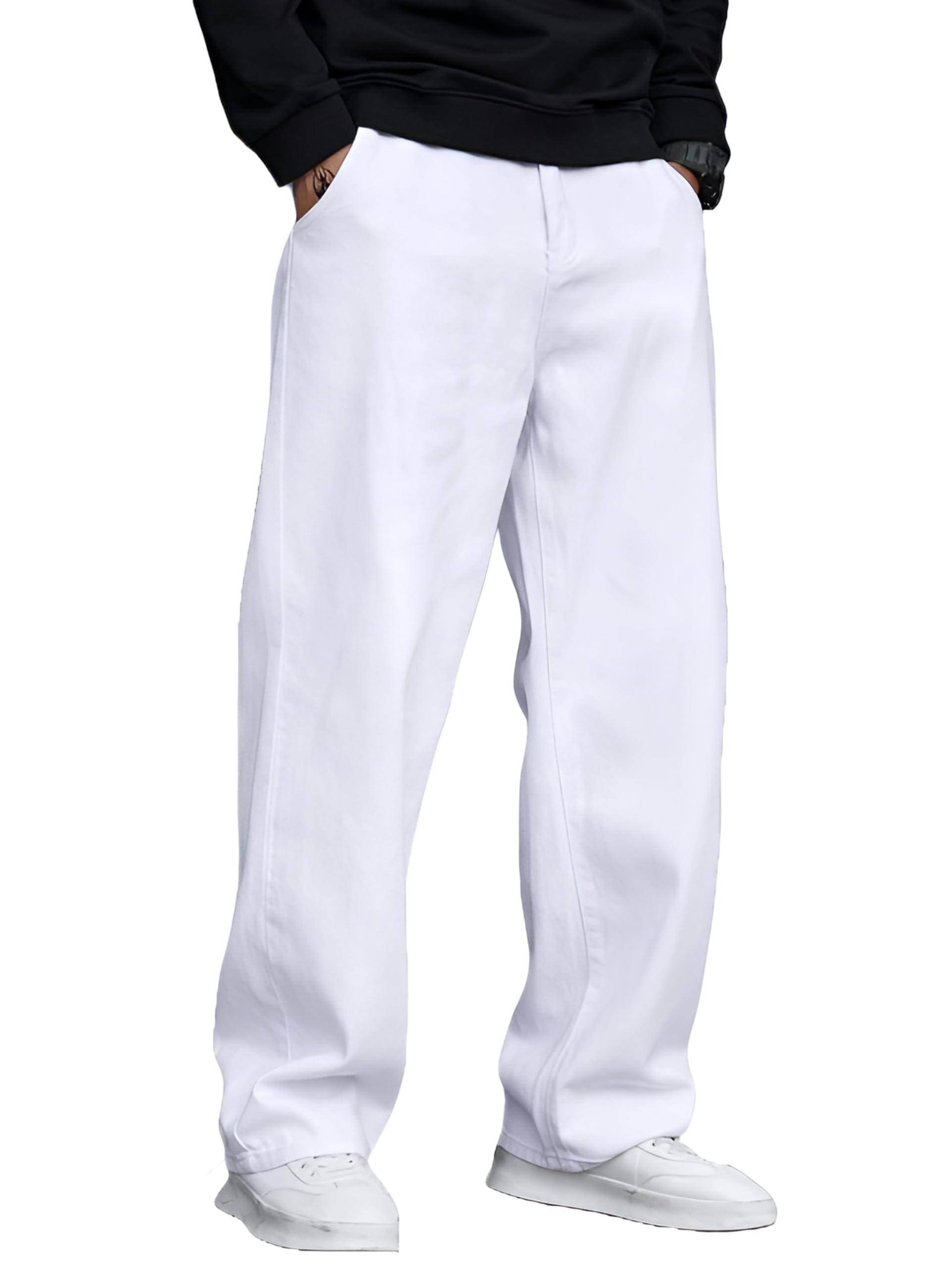 Ben Martin Men Jeans || Baggy Fit Jean's for Man || Loose Fit High Rise Denim || Stretchable Casual Wear Jean,s || Dance Rap Rapping Style Pant for Men || Denim Cotton Jeans (0)