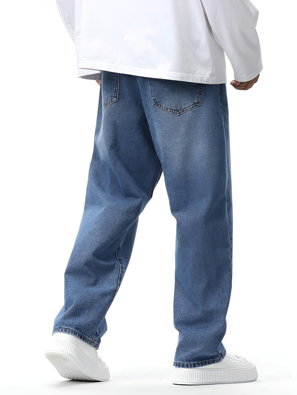 Ben Martin Men Jeans || Baggy Fit Jean's for Man || Loose Fit High Rise Denim || Stretchable Casual Wear Jean,s || Dance Rap Rapping Style Pant for Men || Denim Cotton Jeans (0)