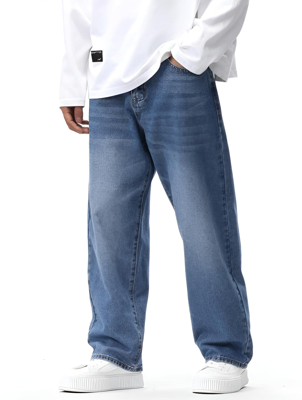 Ben Martin Men Jeans || Baggy Fit Jean's for Man || Loose Fit High Rise Denim || Stretchable Casual Wear Jean,s || Dance Rap Rapping Style Pant for Men || Denim Cotton Jeans (0)