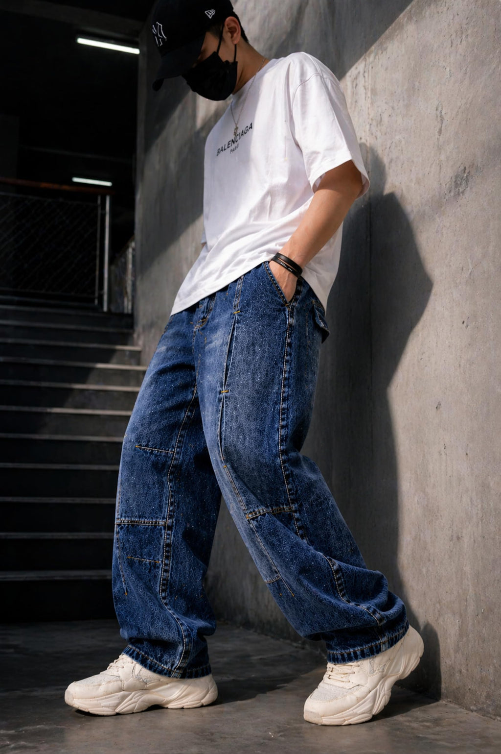 Ben Martin Men Jeans || Baggy Fit Jean's for Man || Loose Fit High Rise Denim || Stretchable Casual Wear Jean,s || Dance Rap Rapping Style Pant for Men || Denim Cotton Jeans (0)