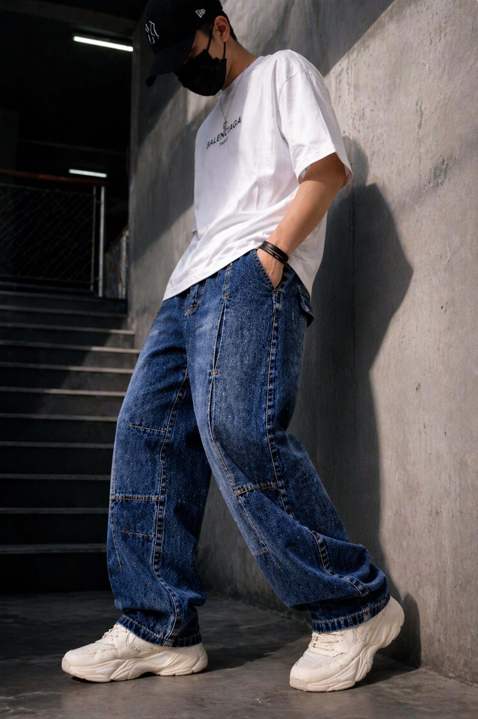 Ben Martin Men Jeans || Baggy Fit Jean's for Man || Loose Fit High Rise Denim || Stretchable Casual Wear Jean,s || Dance Rap Rapping Style Pant for Men || Denim Cotton Jeans (0)