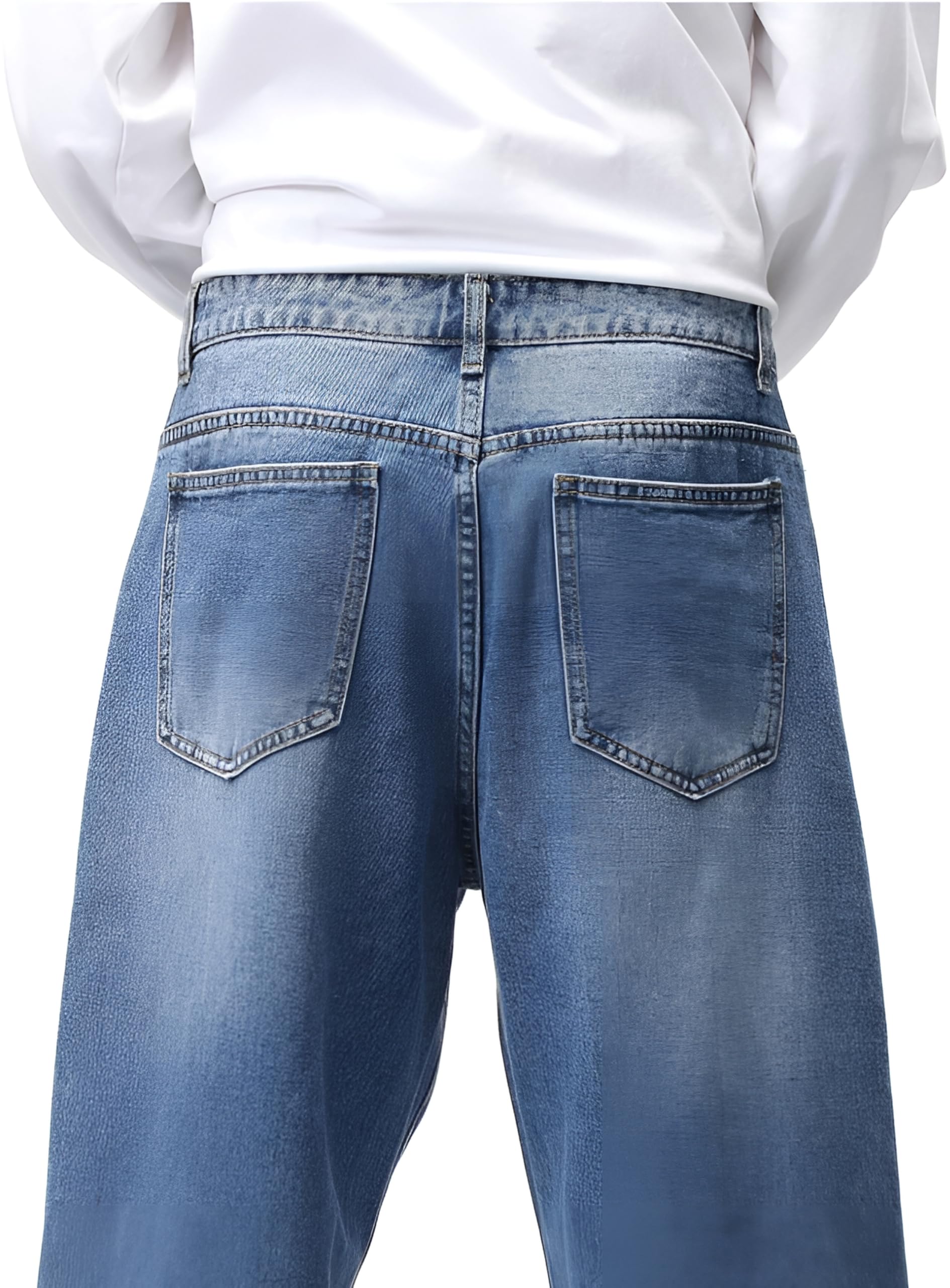 Ben Martin Men Jeans || Baggy Fit Jean's for Man || Loose Fit High Rise Denim || Stretchable Casual Wear Jean,s || Dance Rap Rapping Style Pant for Men || Denim Cotton Jeans (0)